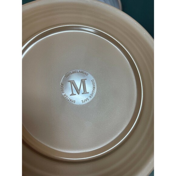 100% Melamine Salad Plates Shatter Proof Dishwasher Safe Brown Purple Lot of 6 - Picture 5 of 5